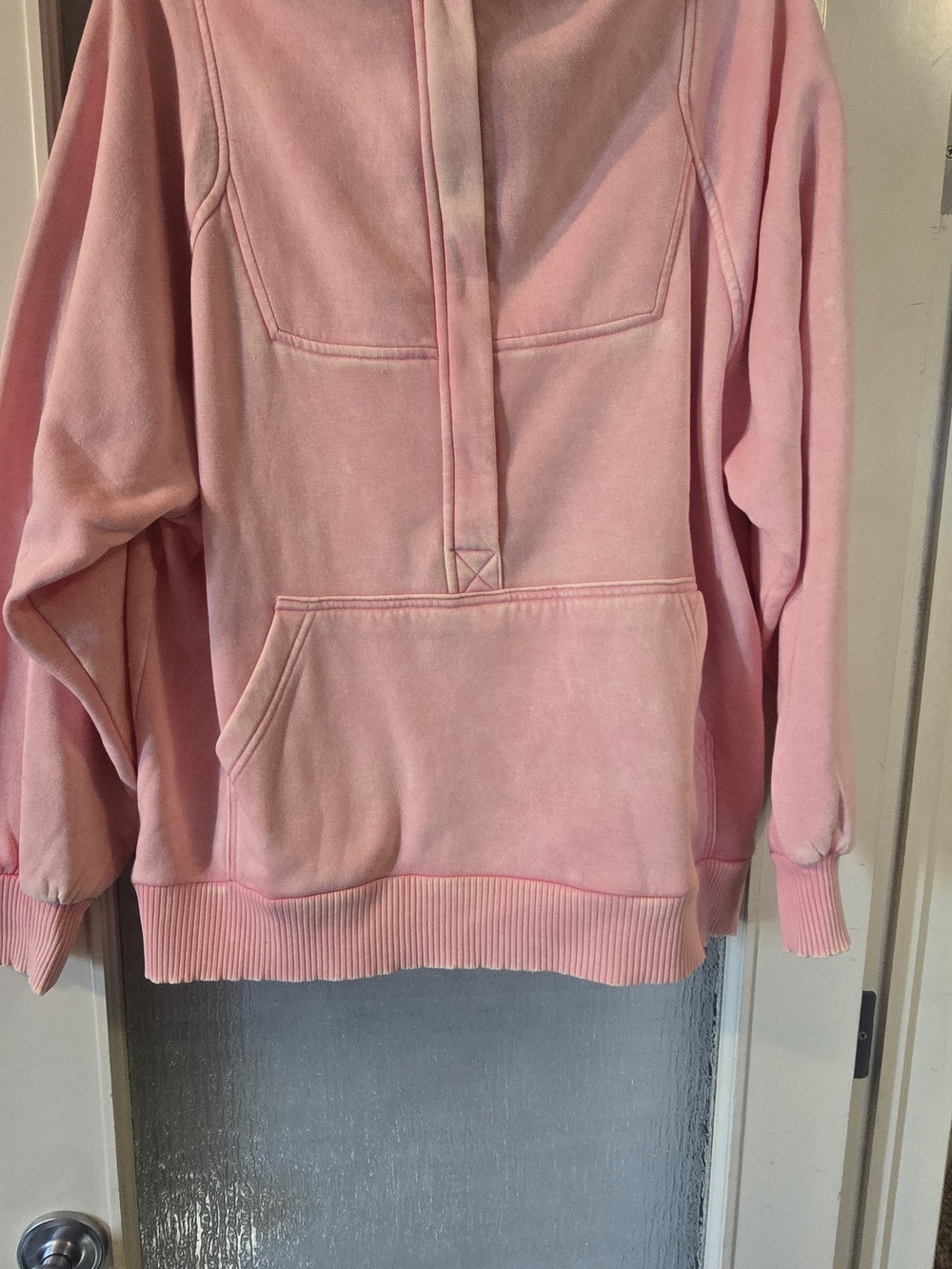 Zenana Outfitters Light Pink Pullover Hoodie Sweater